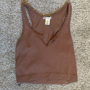 Bozzolo Mauve Ribbed Tank Top